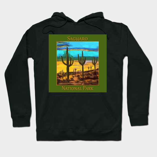 Saguaro from the Saguaro National Park in Arizona Hoodie by WelshDesigns